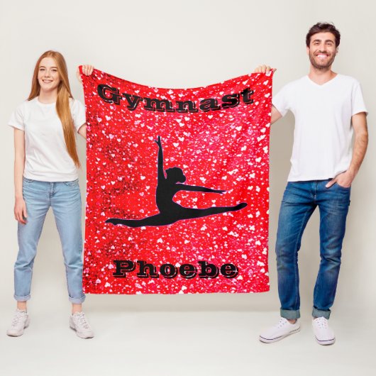 Couverture en polaire de gymnastique pour filles a (En situation)