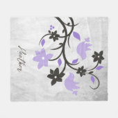 Couverture en polaire de lovebirds violets (Devant (Horizontal))