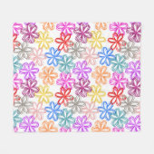 Couverture en polaire de mai Fleurs (Devant (Horizontal))