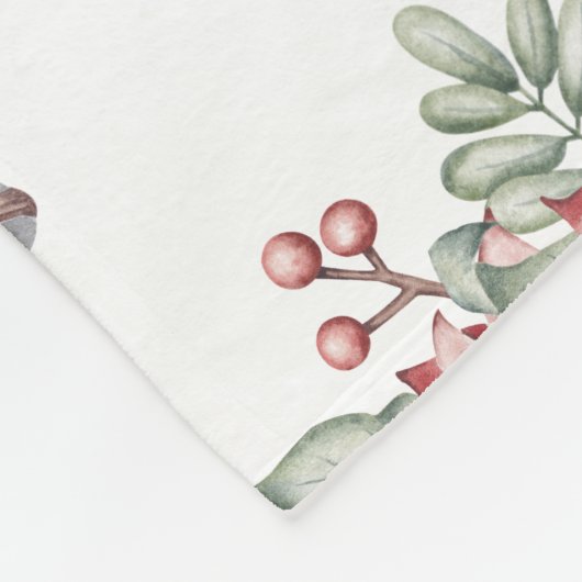 Couverture en polaire de monogramme de Noël (Coin)