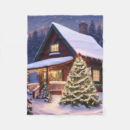 Couverture en polaire de Noël (Devant)