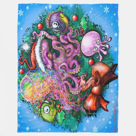 Couverture en polaire de Noël (Devant)