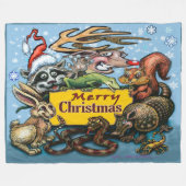 Couverture en polaire de Noël (Devant (Horizontal))