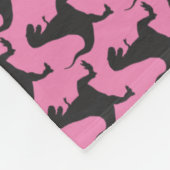 Couverture en polaire de Noël Dinosaure rose (Coin)