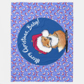 Couverture en polaire de Noël KiniArt Fox (Devant)