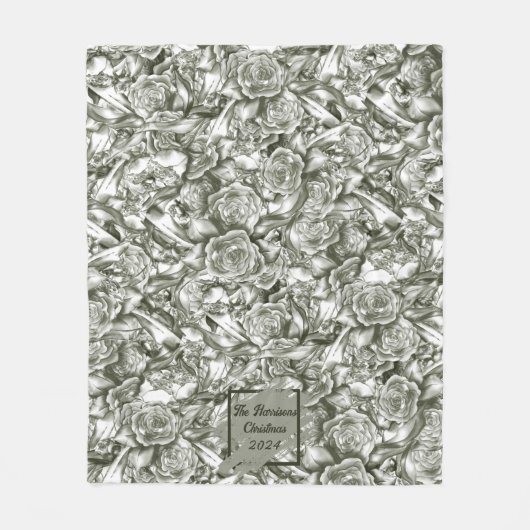 Couverture en polaire de Noël personnalisée (Devant)