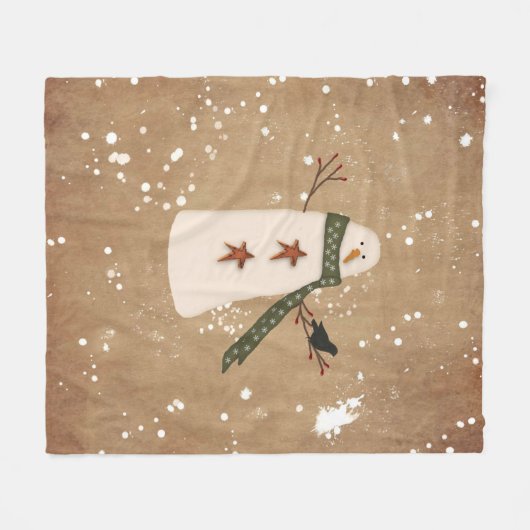 Couverture en polaire de Snowman primitive (Devant (Horizontal))
