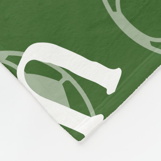 Couverture en polaire de soccer vert et blanc (Coin)