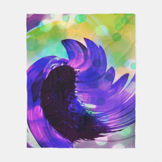 Couverture en polaire de tournesol violet (Devant)