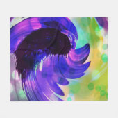Couverture en polaire de tournesol violet (Devant (Horizontal))