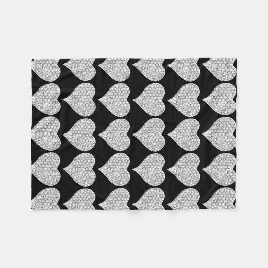 Couverture en polaire Diamond Heart (Devant (Horizontal))