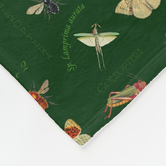 Couverture en polaire d'insectes vintages (Coin)