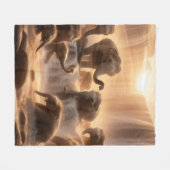 Couverture en polaire éléphant (Devant (Horizontal))