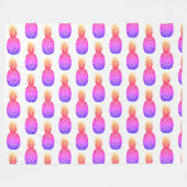 Couverture en polaire en ananas de l'île tropicale (Devant (Horizontal))