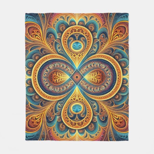 Couverture en polaire en art fractal (Devant)