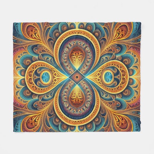 Couverture en polaire en art fractal (Devant (Horizontal))