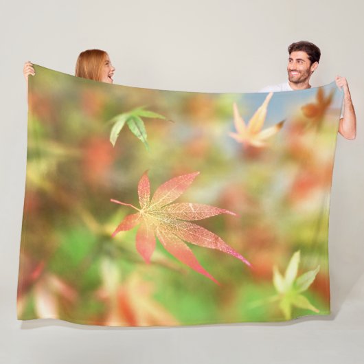 Couverture en polaire en fût automne (En situation)