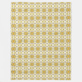 Couverture en polaire en imprimé noir et jaune (Devant)