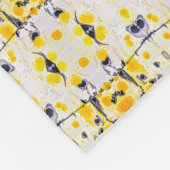 Couverture en polaire en imprimé noir et jaune (Coin)