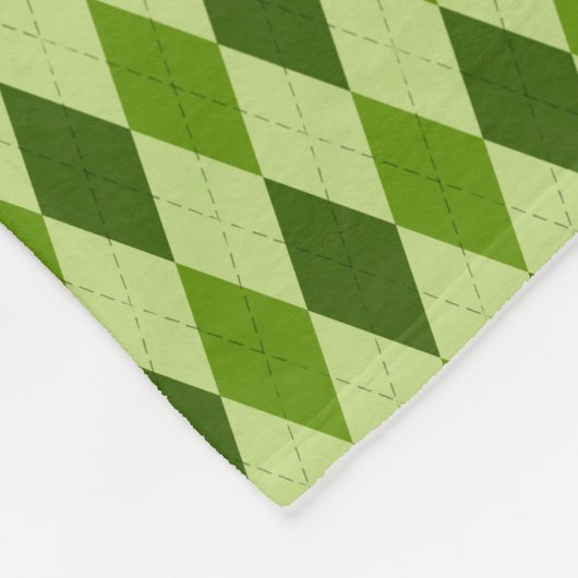 Couverture en polaire en Jacquard vert clair (Coin)