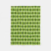 Couverture en polaire en Jacquard vert clair (Devant)