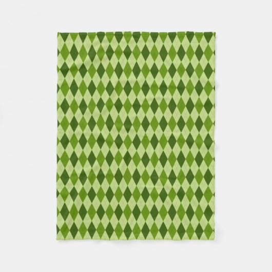 Couverture en polaire en Jacquard vert clair (Devant)