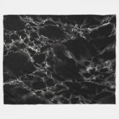 Couverture en polaire en marbre noir Design modern (Devant (Horizontal))