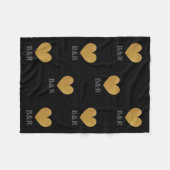 Couverture en polaire en or monogramme personnalis (Devant (Horizontal))