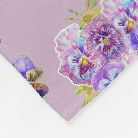 Couverture en polaire en pansement de couleur viol (Coin)