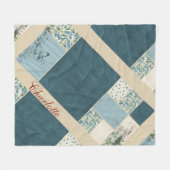Couverture en polaire en Patchwork Bleu (Devant (Horizontal))