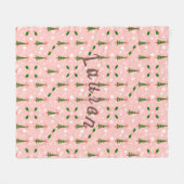 Couverture en polaire en sapin de Noël personnalis (Devant (Horizontal))