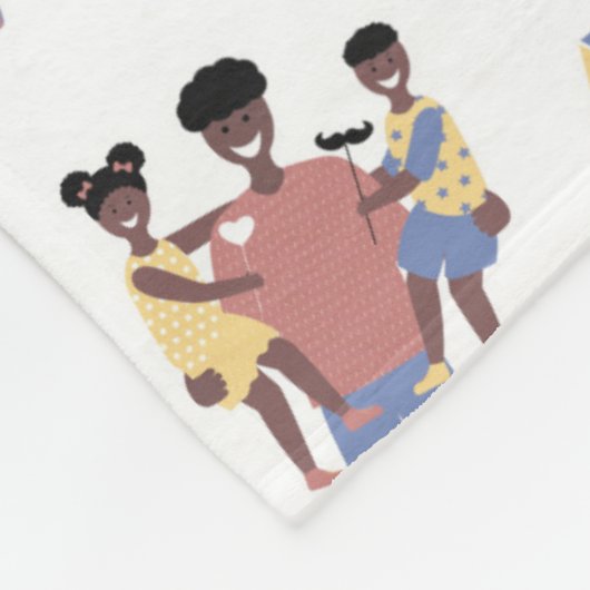 Couverture en polaire fête des pères (Coin)