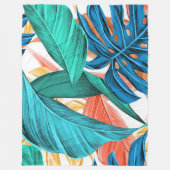 Couverture en polaire Feuille tropicale (Devant)