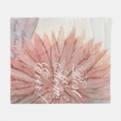 Couverture en polaire "Fleur Pinkish" Personnalise (Devant (Horizontal))