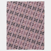 Couverture en polaire fleurie Mauve (Devant)