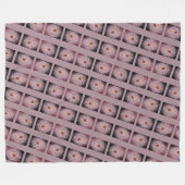 Couverture en polaire fleurie Mauve (Devant (Horizontal))