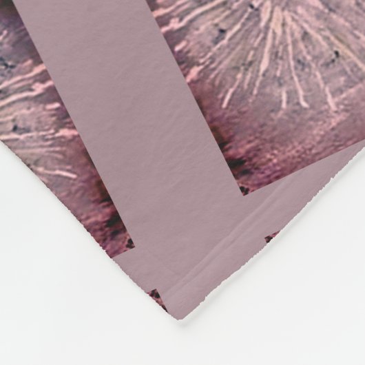 Couverture en polaire fleurie Mauve (Coin)