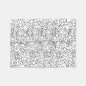 Couverture en polaire Fleurs dansantes (Devant (Horizontal))