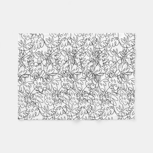 Couverture en polaire Fleurs dansantes (Devant (Horizontal))