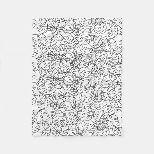 Couverture en polaire Fleurs dansantes (Devant)