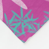 Couverture en polaire Fleurs roses (Coin)