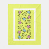 Couverture en polaire Fleurs vintages (Devant)