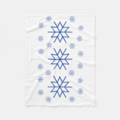 Couverture en polaire - Flocon de neige bleu (Devant)