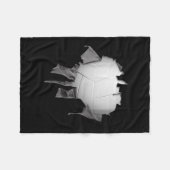Couverture en polaire foncée de volley-ball déchir (Devant (Horizontal))