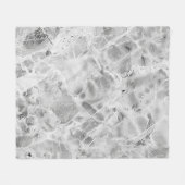 Couverture en polaire gris doux "Opulent Marble Wh (Devant (Horizontal))