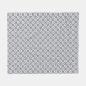 Couverture en polaire gris Motif Snowflake (Devant (Horizontal))