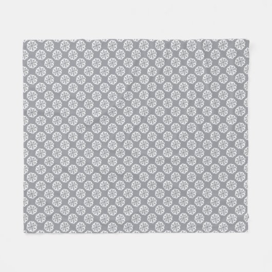 Couverture en polaire gris Motif Snowflake (Devant (Horizontal))