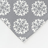 Couverture en polaire gris Motif Snowflake (Coin)