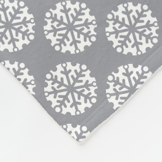 Couverture en polaire gris Motif Snowflake (Coin)