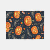 Couverture en polaire Halloween Pumkin (Devant (Horizontal))